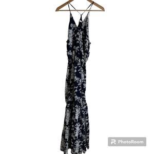 Ali & Jay women’s cami maxi dress‎ medium blue white floral